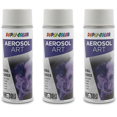 Dupli Color 3x 400ml Aerosol Art RAL 9002 grauweiss glänzend [Hersteller-Nr. 722684] von DUPLI COLOR