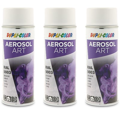 Dupli Color 3x 400ml Aerosol Art RAL 9003 signalweiss glänzend [Hersteller-Nr. 741418] von DUPLI COLOR