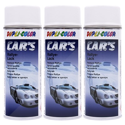 Dupli Color 3x 400ml Car's Rallye-Lack weiss matt [Hersteller-Nr. 651953] von DUPLI COLOR