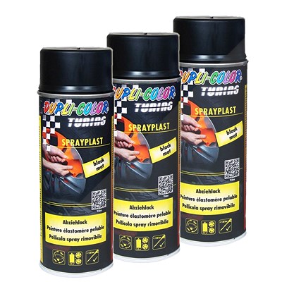 Dupli Color 3x 400ml Sprayplast schwarz matt [Hersteller-Nr. 388033] von DUPLI COLOR