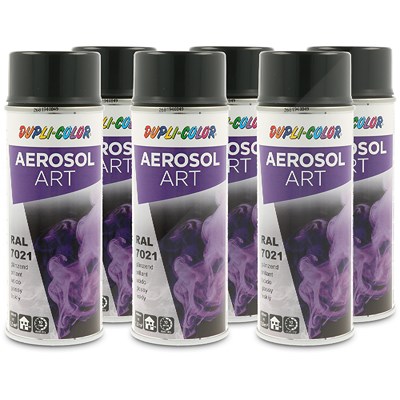 Dupli Color 6x 400ml Aerosol Art RAL 7021 schwarzgrau glänzend [Hersteller-Nr. 741296] von DUPLI COLOR