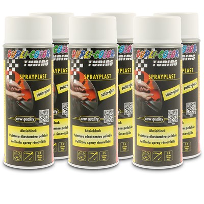 Dupli Color 6x 400ml Sprayplast weiß glänzend [Hersteller-Nr. 388057] von DUPLI COLOR