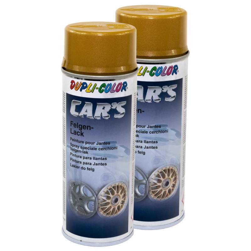 Felgenlack Lack Spray Car's Dupli Color 385902 Gold 2 X 400 ml von DUPLI_bundle