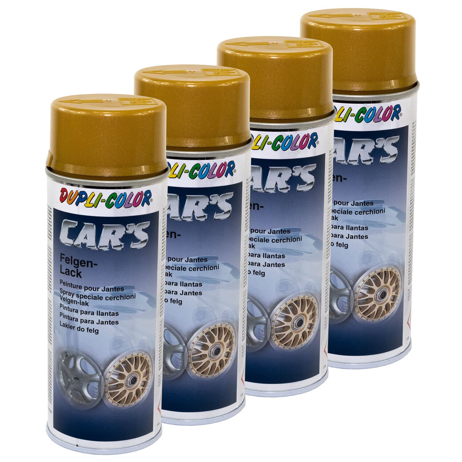Felgenlack Lack Spray Car's Dupli Color 385902 Gold 4 X 400 ml von DUPLI_bundle