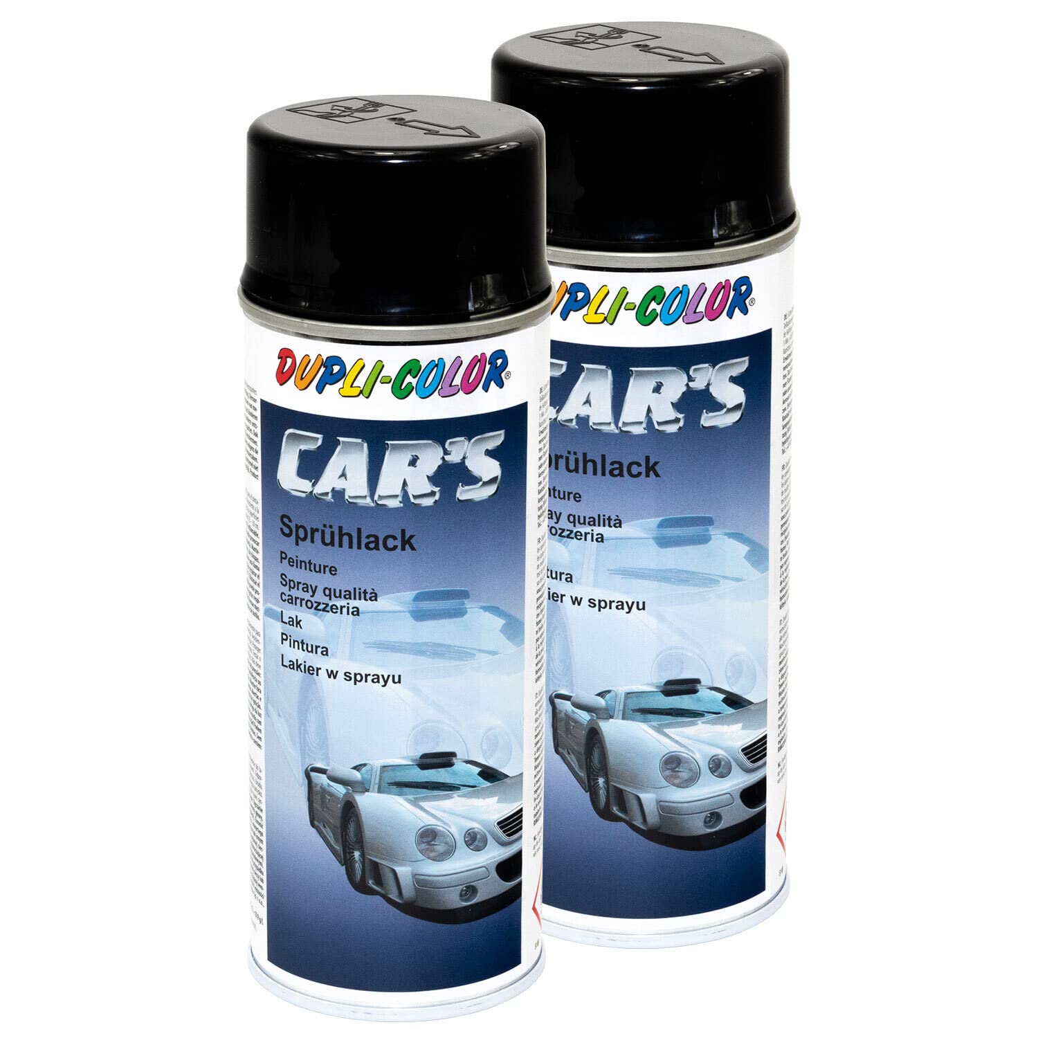 Lackspray Spraydose Sprühlack Cars Dupli Color 385865 schwarz glänzend 2 X 400 ml von DUPLI_bundle