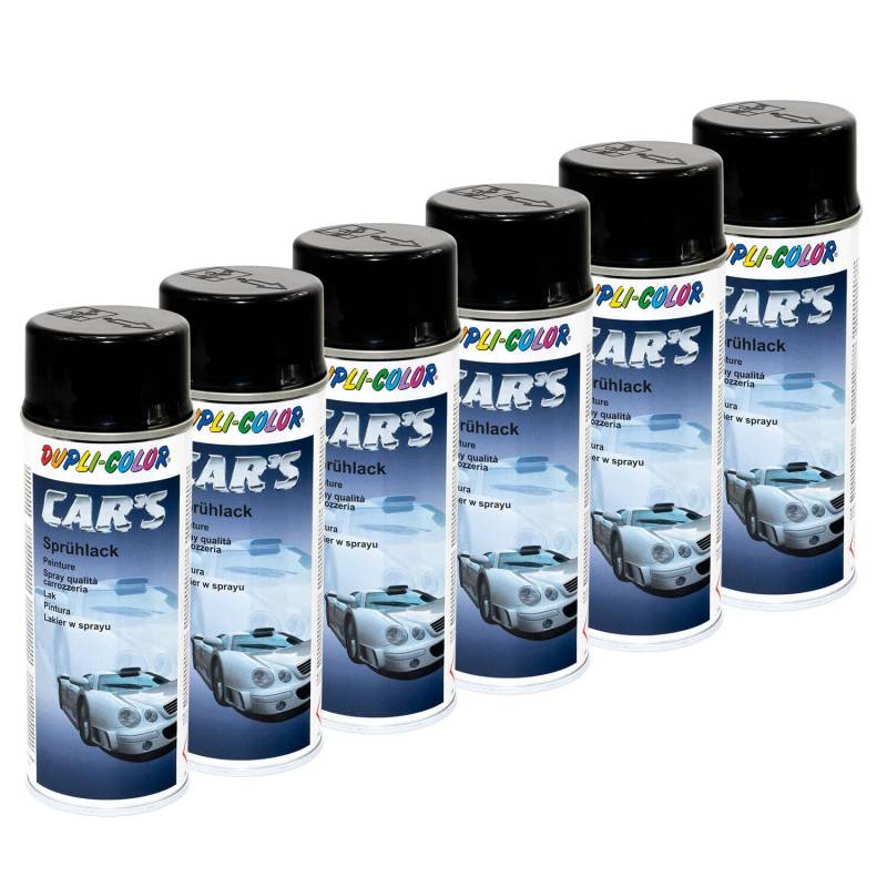 Lackspray Spraydose Sprühlack Cars Dupli Color 385865 schwarz glänzend 6 X 400 ml von DUPLI_bundle
