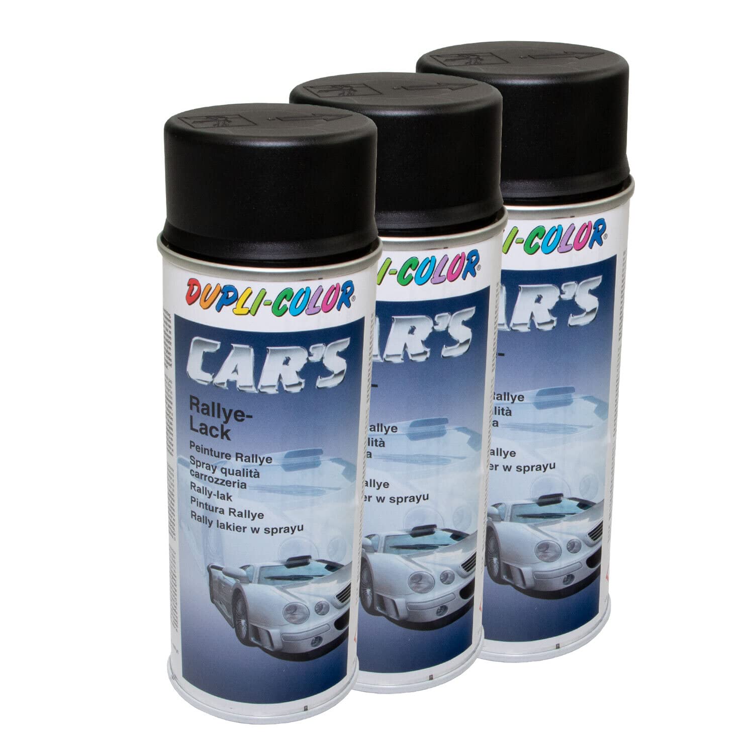 Lackspray Spraydose Sprühlack Cars Dupli Color 385872 schwarz matt 3 X 400 ml von DUPLI_bundle