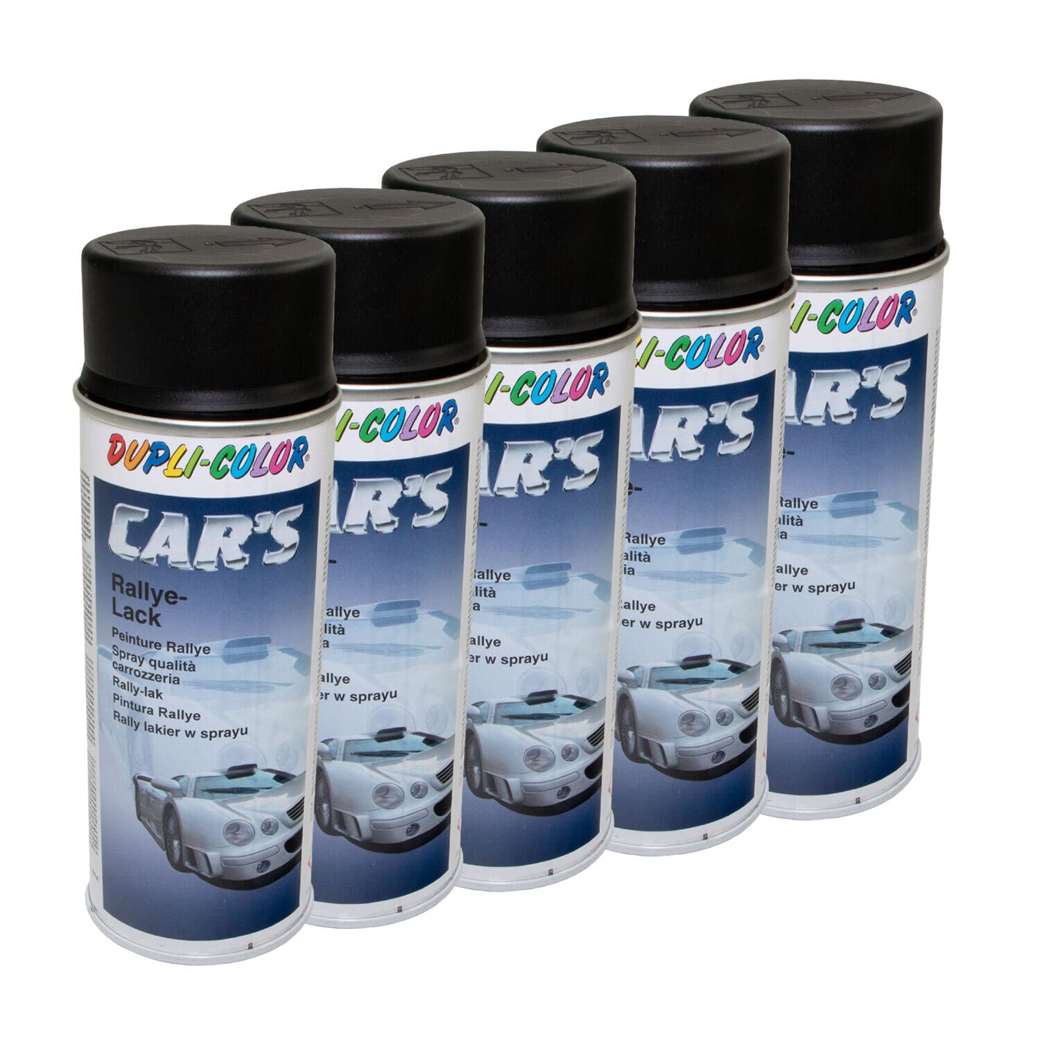 Lackspray Spraydose Sprühlack Cars Dupli Color 385872 schwarz matt 5 X 400 ml von DUPLI_bundle