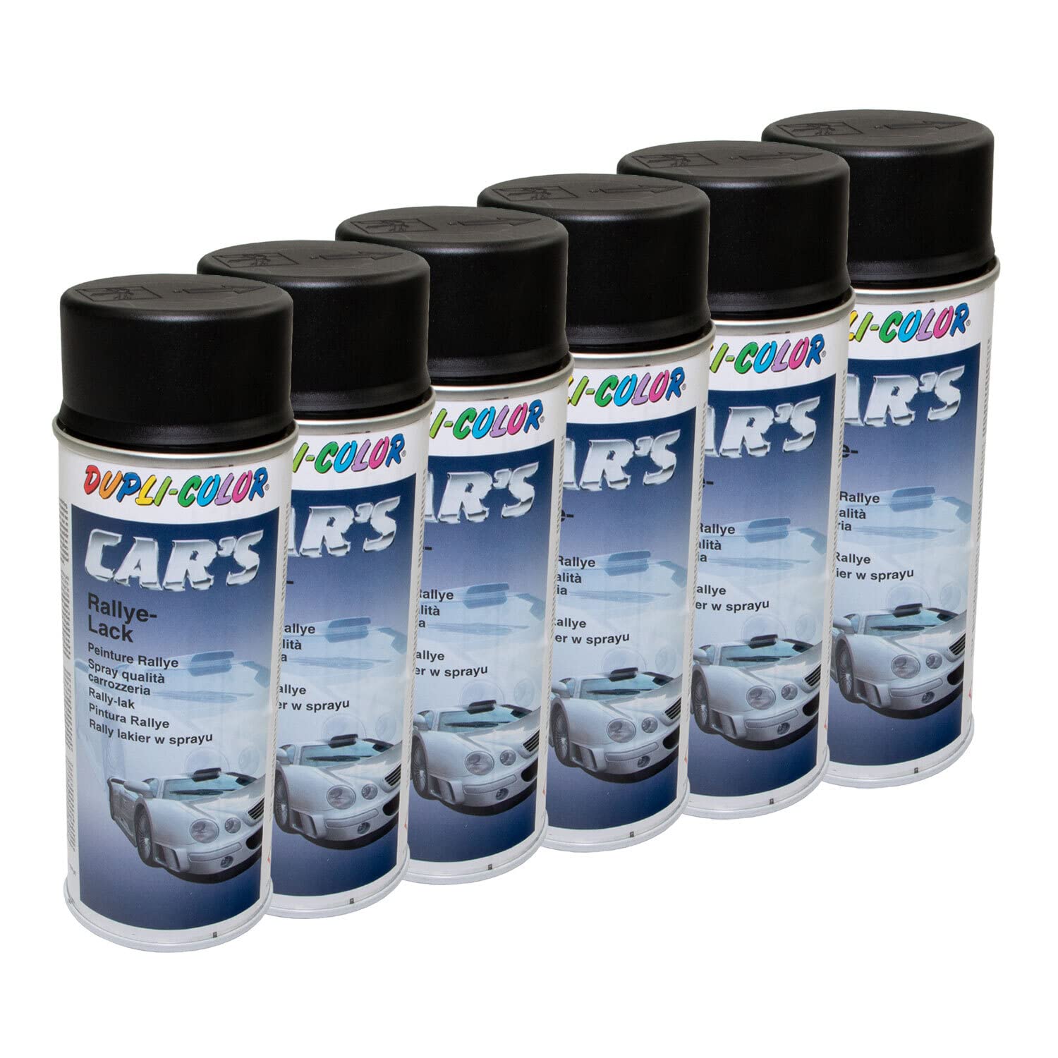 Lackspray Spraydose Sprühlack Cars Dupli Color 385872 schwarz matt 6 X 400 ml von DUPLI_bundle