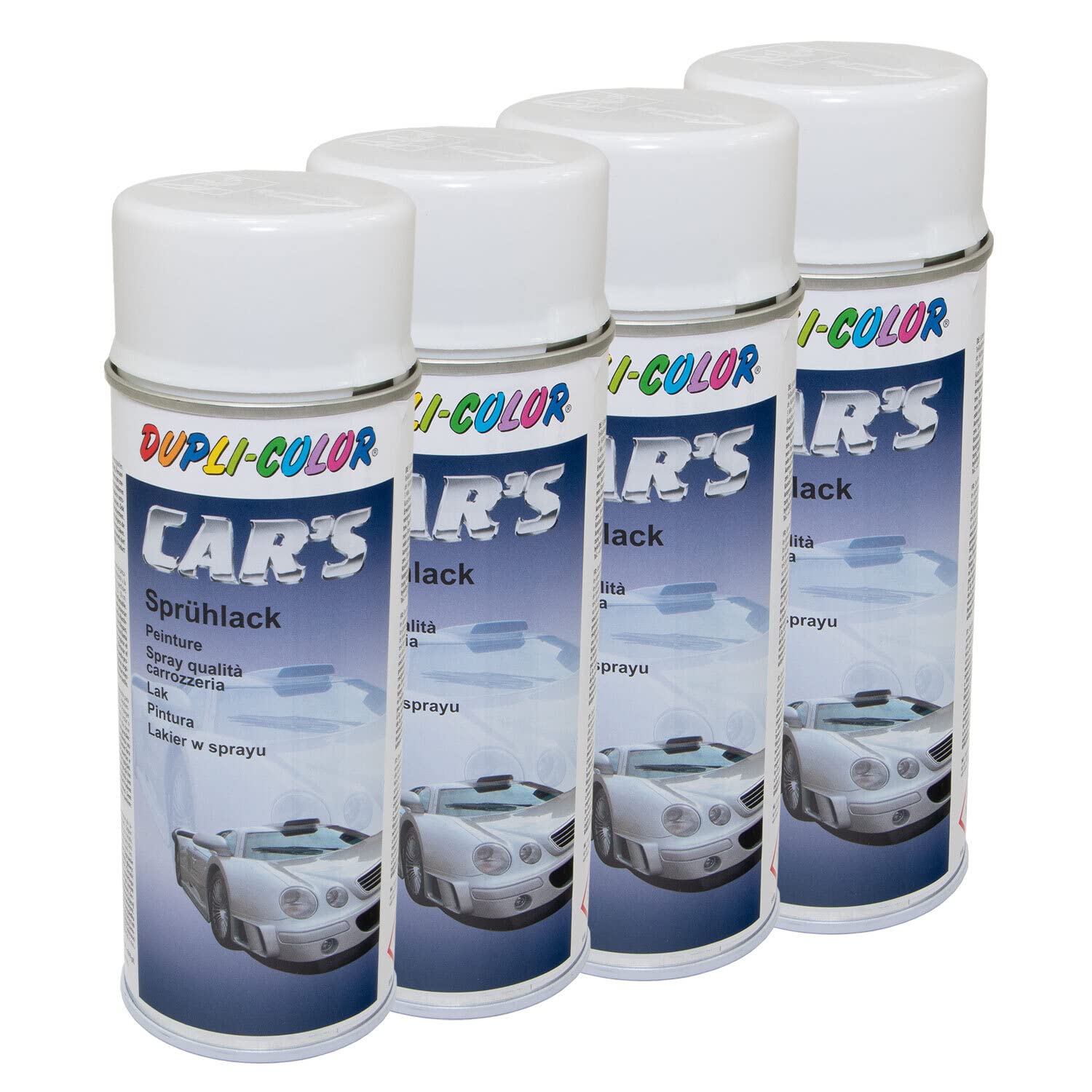 Lackspray Spraydose Sprühlack Cars Dupli Color 385896 weiss glänzend 4 X 400 ml von DUPLI_bundle