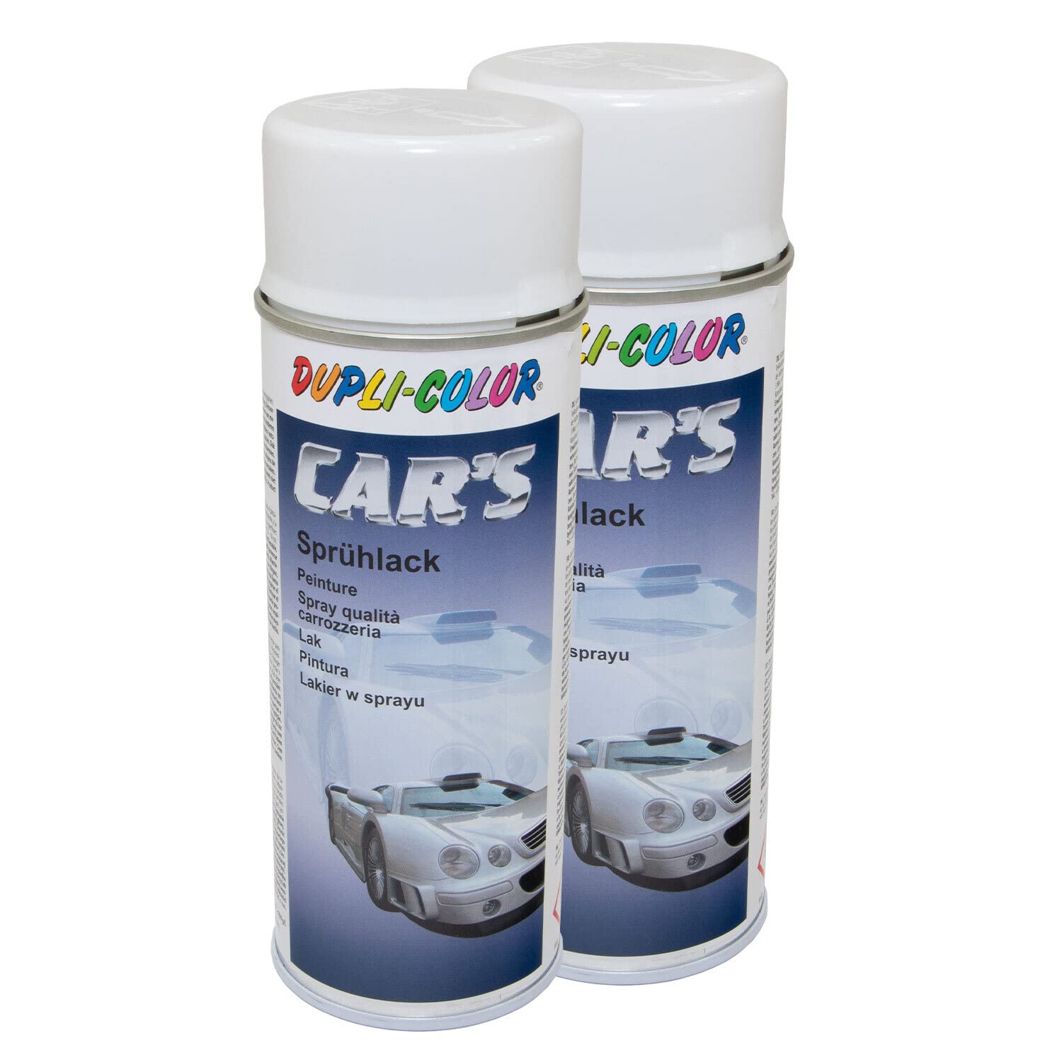 Lackspray Spraydose Sprühlack Cars Dupli Color 652233 weiss seidenmatt 2 X 400 ml von DUPLI_bundle