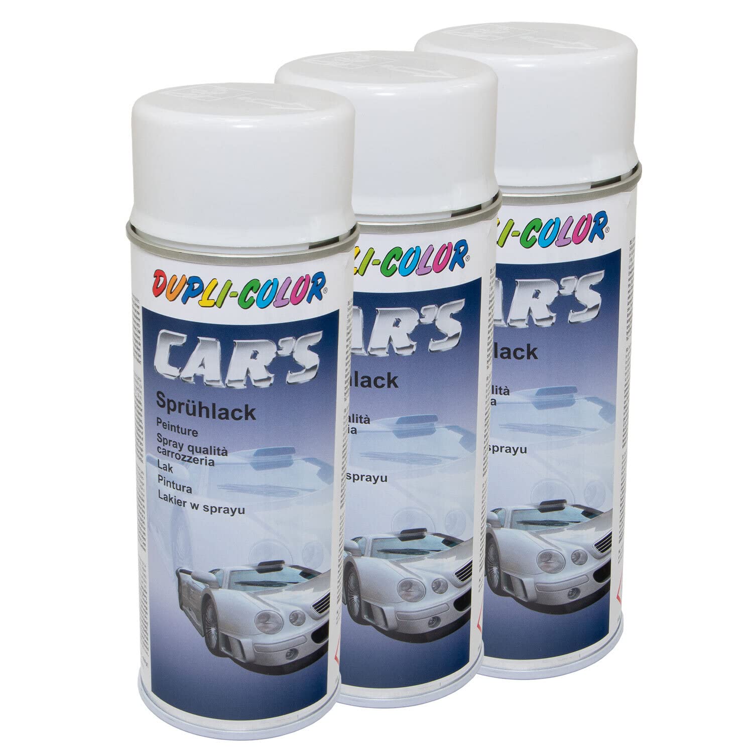 Lackspray Spraydose Sprühlack Cars Dupli Color 652233 weiss seidenmatt 3 X 400 ml von DUPLI_bundle