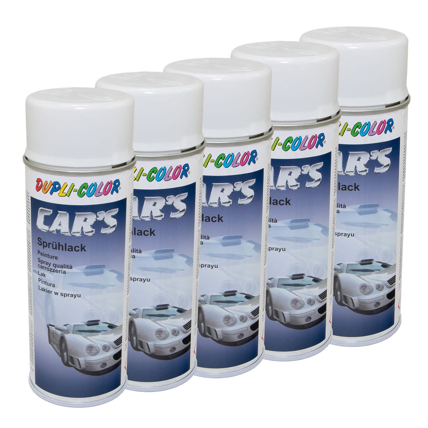Lackspray Spraydose Sprühlack Cars Dupli Color 652233 weiss seidenmatt 5 X 400 ml von DUPLI_bundle