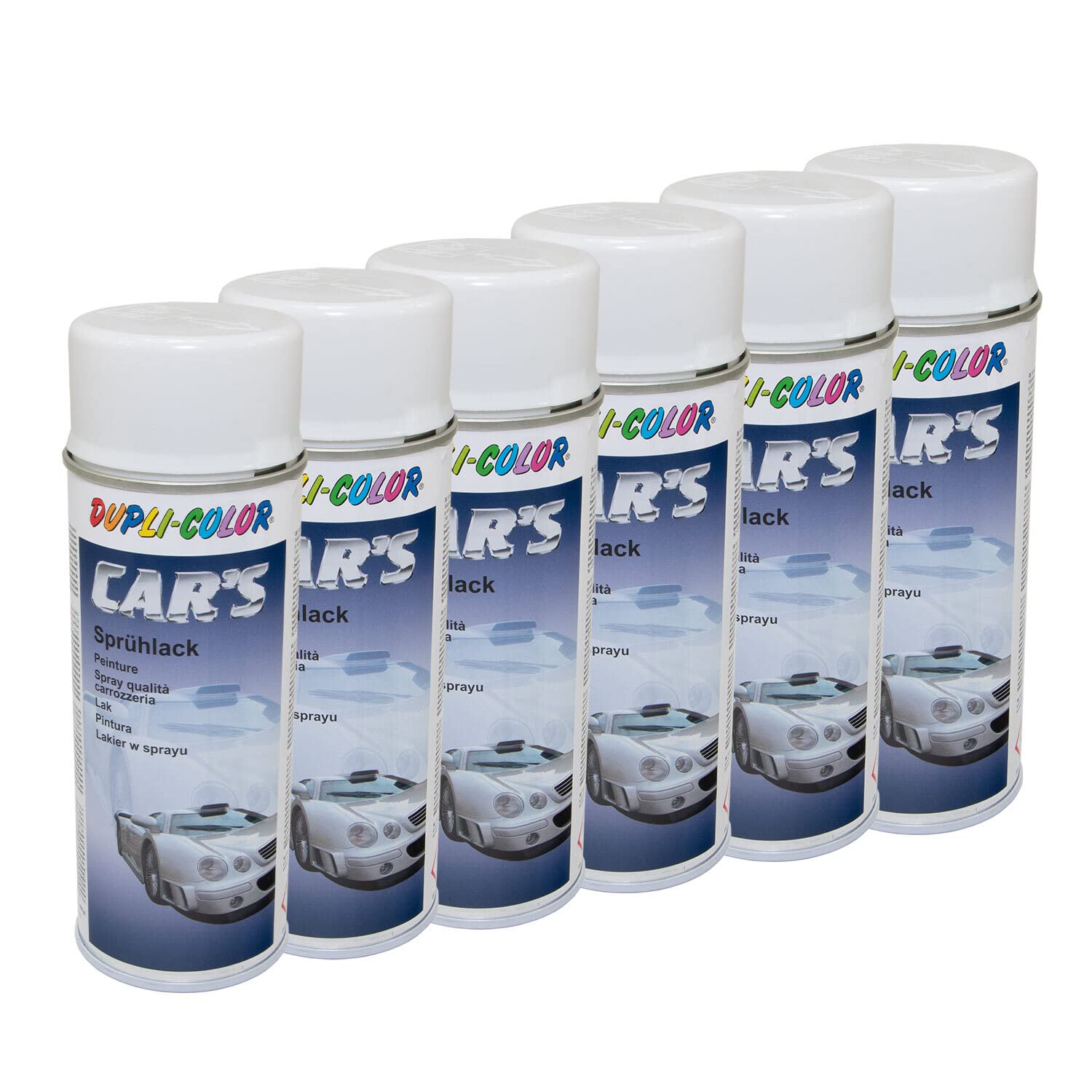 Lackspray Spraydose Sprühlack Cars Dupli Color 652233 weiss seidenmatt 6 X 400 ml von DUPLI_bundle