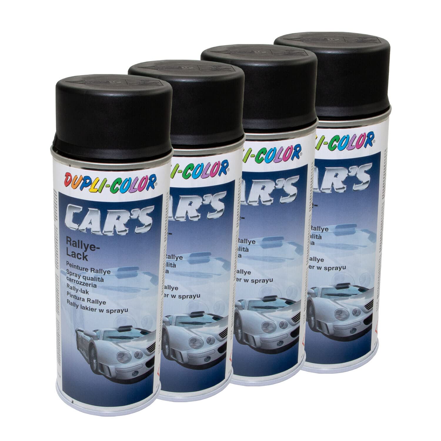 Lackspray Spraydose Sprühlack Cars Dupli Color 652240 schwarz seidenmatt 4 X 400 ml von DUPLI_bundle