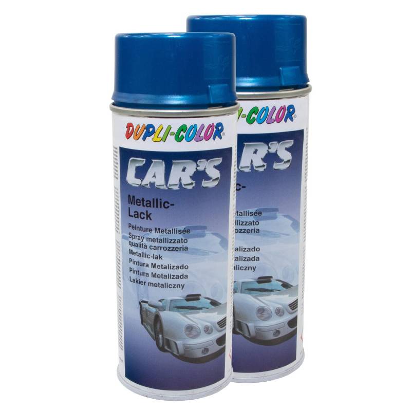 Lackspray Spraydose Sprühlack Cars Dupli Color 706837 blau azurblau metallic 2 X 400 ml von DUPLI_bundle