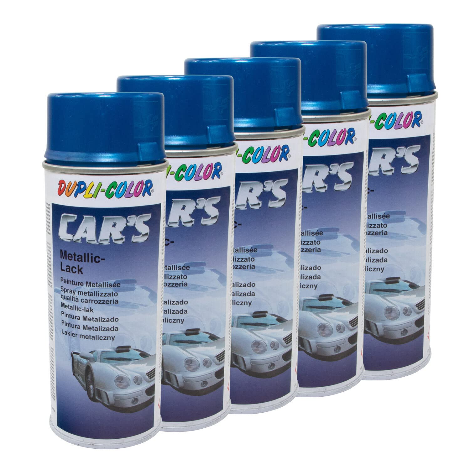 Lackspray Spraydose Sprühlack Cars Dupli Color 706837 blau azurblau metallic 5 X 400 ml von DUPLI_bundle