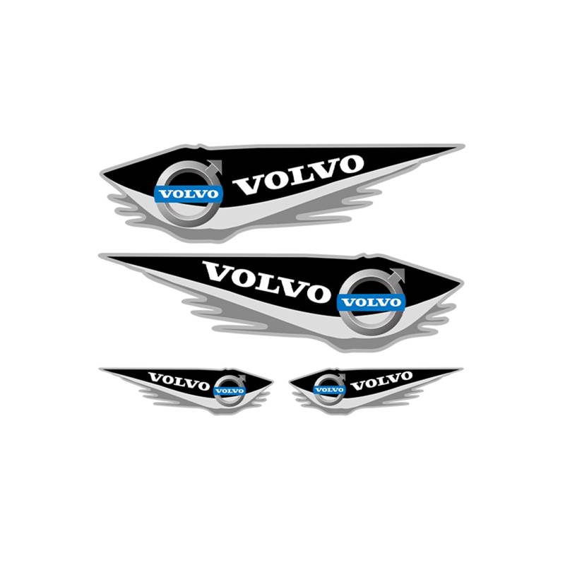 4 Stück Abzeichen Logo für Volvo S60 XC60 S90 XC90, Buchstaben Wort Emblem-Aufkleber,Autoaufkleber Sticker Emblem,Auto Emblem Abziehbilder Styling Dekoratives Emblem von DURAGS
