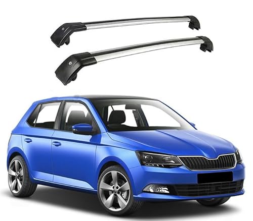 Auto Dachträger für Skoda Fabia 2015-2020, Dachträger Querträger Gepäck Cargo Top Dachgepäckträger Auto Dachgepäckablage Zubehör von DURUP