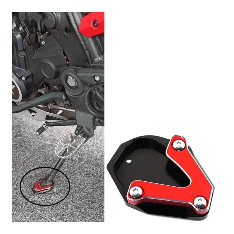 DUSHUO Für TRK 702 Für 702X Für TRK702 Motorrad Zubehör Seite Stehen Fuß Enlarger Ständer Unterstützung Pad Stützplatte(Color-1) von DUSHUO