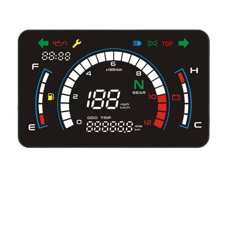 DUSHUO Kilometerzähler Motorrad EX5 Motorrad Digital Tacho Motobike Dashboard Lager Board Mit Halterung Universal Einstellbar von DUSHUO