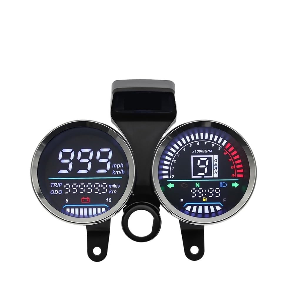 DUSHUO Kilometerzähler Motorrad Für GN 125 Motorrad Geschwindigkeit Tachometer Digital Meter LCD-Computer-geschwindigkeitsmesser-grüne Gauge Getriebe Anzeige Instrument von DUSHUO