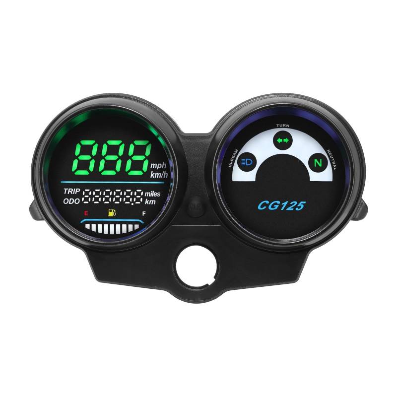 DUSHUO Kilometerzähler Motorrad Für Titan Für CG150 2004-2009 Für Fan150 Neueste Digitale Elektronik Motorrad Temperatur Meter Tacho(Meter C) von DUSHUO