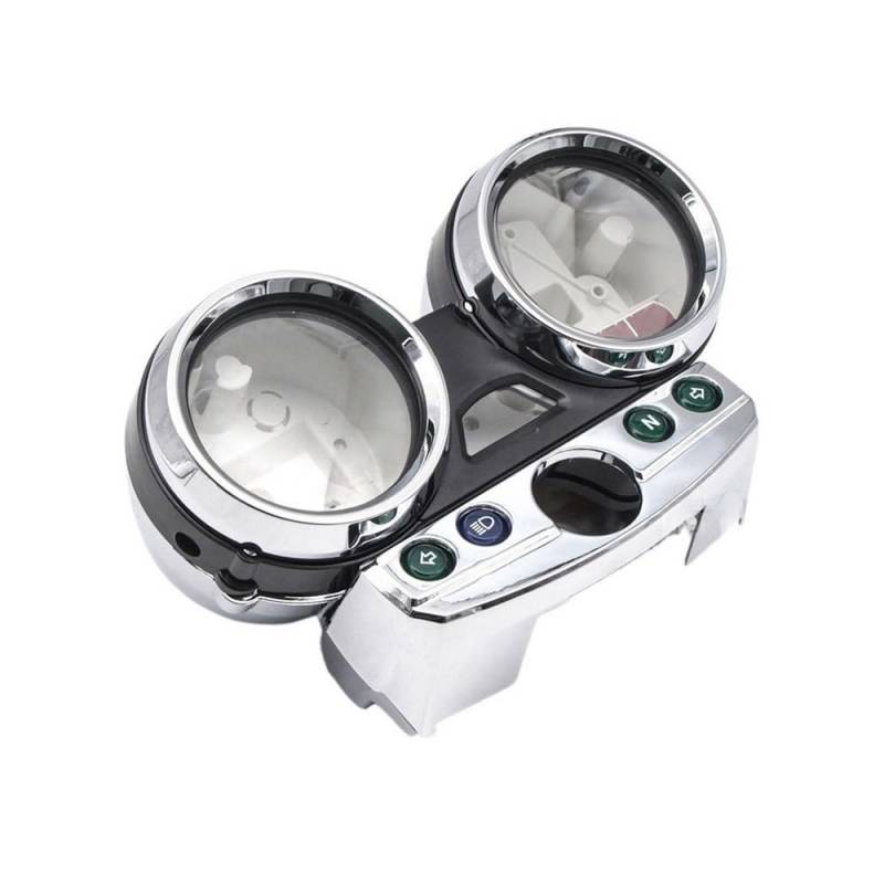 DUSHUO Kilometerzähler Motorrad Instrument Tacho Abdeckung Messgeräte Platel Meter Kilometerzähler Tachometer Shell Für Zrx400 Für Zrx 400 2001-2005(White Dashboard) von DUSHUO
