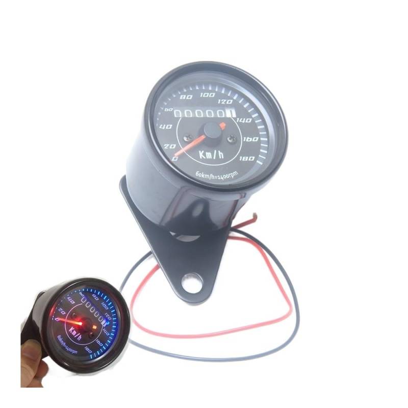 DUSHUO Kilometerzähler Motorrad Motorrad LCD-Computer-geschwindigkeitsmesser-grüne Instrument Hintergrundbeleuchtung Modifiziert Mechanische Kilometerzähler Für Bobber von DUSHUO