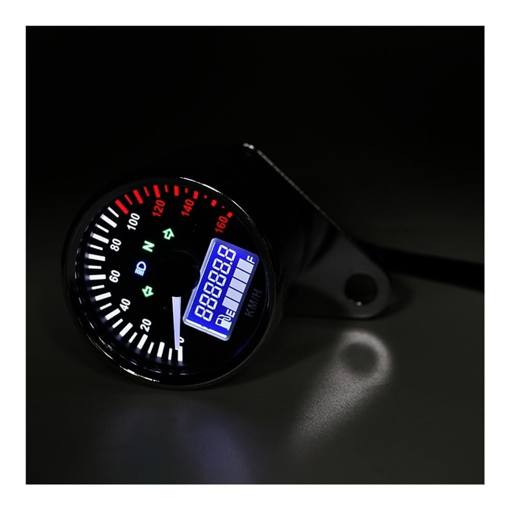 DUSHUO Kilometerzähler Motorrad Motorrad LCD LCD-Computer-geschwindigkeitsmesser-grüne Multifunktions Kraftstoff Gauge Montage Für von DUSHUO