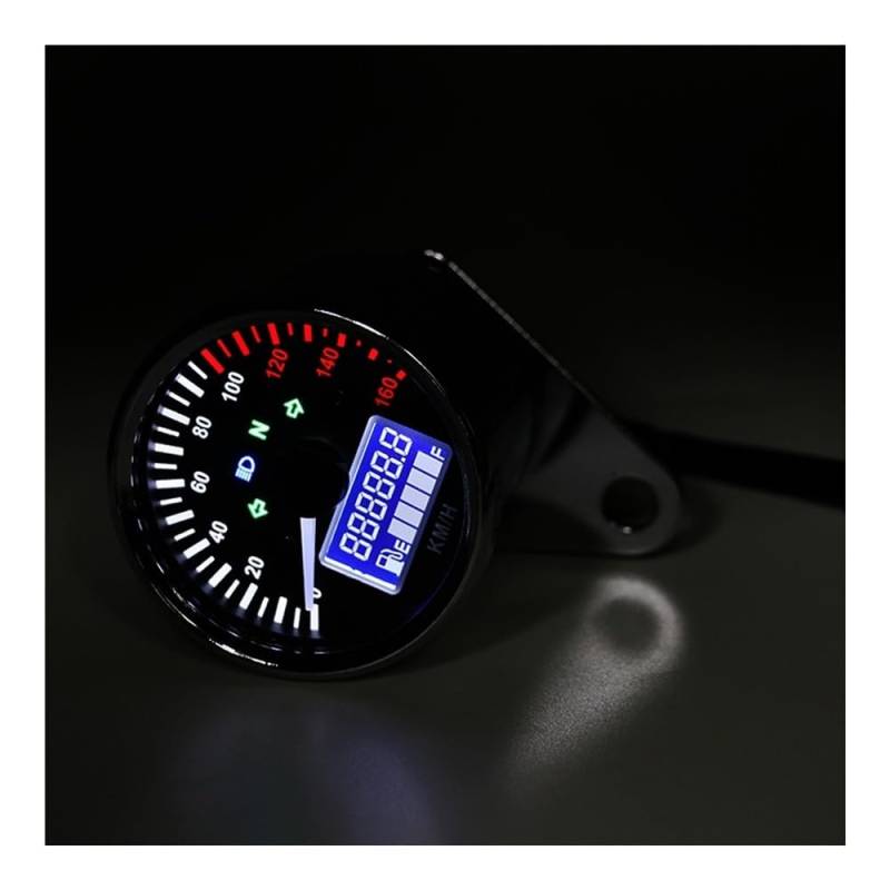 DUSHUO Kilometerzähler Motorrad Motorrad LCD LCD-Computer-geschwindigkeitsmesser-grüne Multifunktions Kraftstoff Gauge Montage Für von DUSHUO