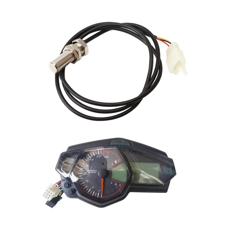 DUSHUO Kilometerzähler Motorrad Motorrad Tacho Getriebe Display Kilometerzähler LCD Digital Manometer Instrument Für YZF-r3 Für YZF R3 von DUSHUO