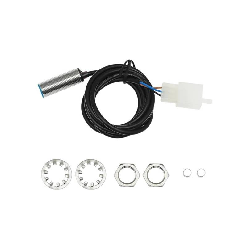 DUSHUO Kilometerzähler Motorrad Motorrad Tachometer Tachometer LCD Digital Instrument Kilometerzähler Moto Dashboard Für 12V Motorrad Universal(Only Sensor) von DUSHUO