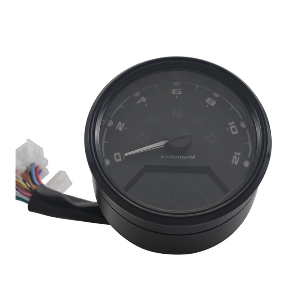 DUSHUO Kilometerzähler Motorrad Universal LCD Digital Motorrad Tachometer Tachometer Kilometerzähler Gauge Multi-Funktion Für Cafe Racer Für 2-4 Zylinder DUSHUO Kilometerzähler Motorrad Universal LCD Digital Motorrad Tachometer Tachometer Kilometerzähler Gauge Multi-Funktion Für Cafe Racer Für 2-4 Zylinder von DUSHUO