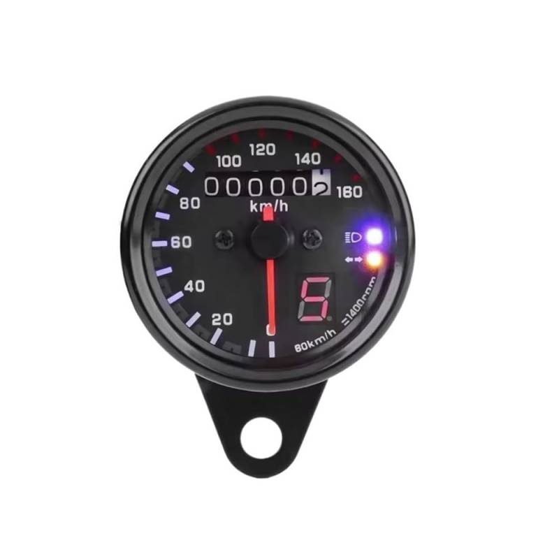 DUSHUO Kilometerzähler Motorrad Universal Motorrad Dual Kilometerzähler Tachometer Messgeräte Getriebe Digital Display Mit Anzeige Meter von DUSHUO