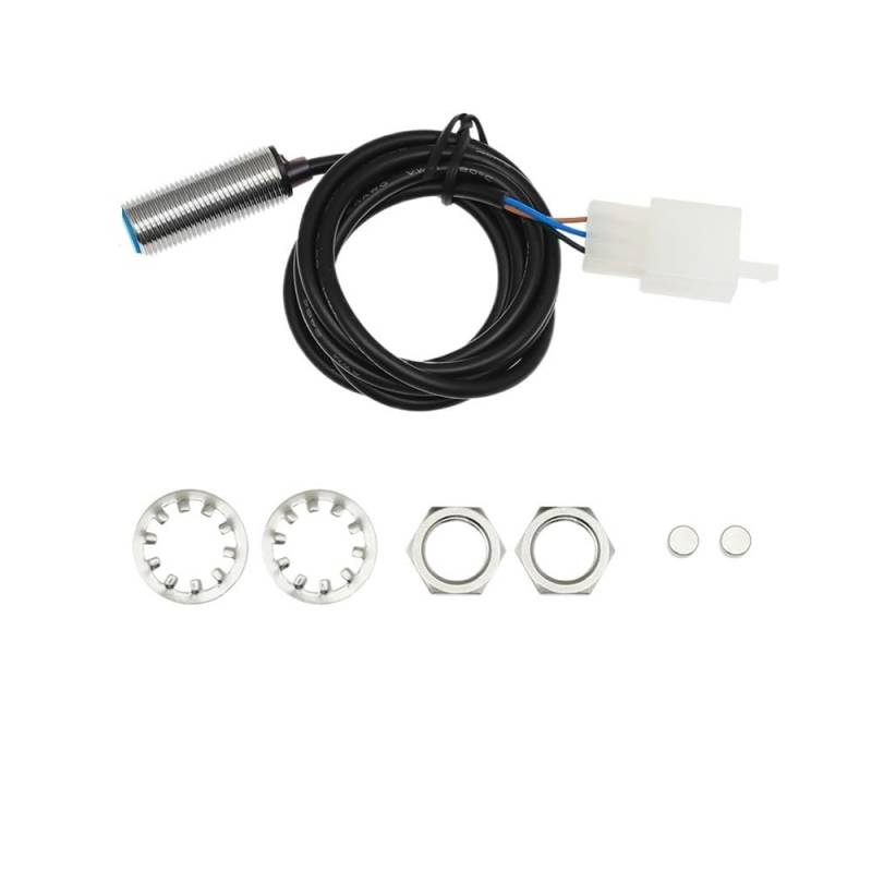 DUSHUO Kilometerzähler Motorrad Universal Motorrad Tacho Meter Digital Kilometerzähler Mit Ganganzeige 12000 Kmh/mph Stunnzähler Tachometer Für(MT0069-M040-Sensor) von DUSHUO