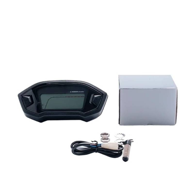 DUSHUO Kilometerzähler Motorrad VA LCD Display 12000RPM Motorrad Tachometer Universal Digital Odemeter Tachometer Einstellbar Für M3 Für Monkey(with Sensor 2) von DUSHUO