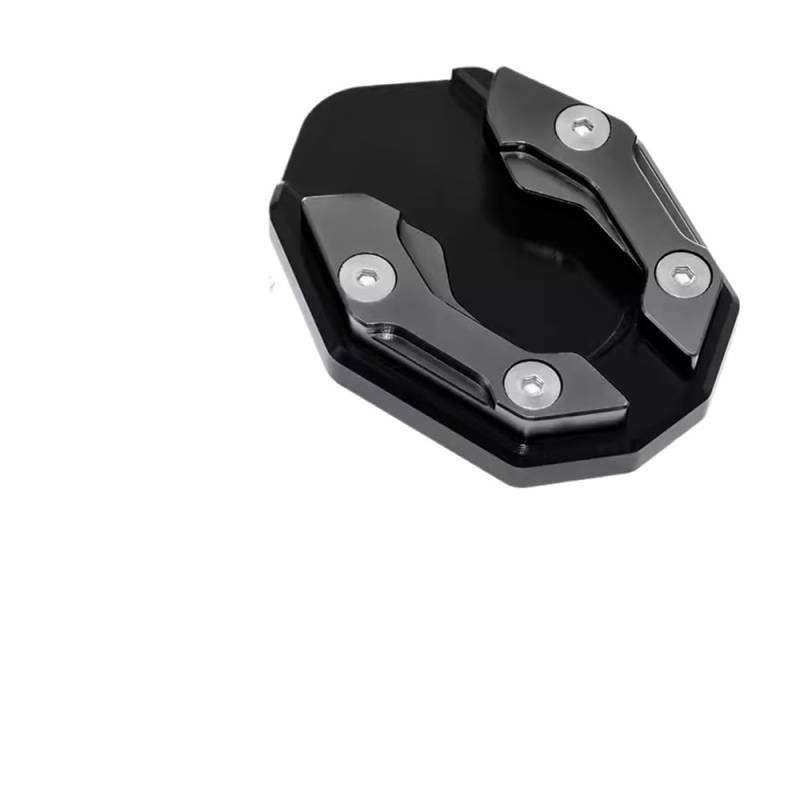 DUSHUO Motorrad Seitenständer Abdeckung Motorräder Ständer Pad Fahrrad Fußverlängerung Ständer Motorrad Pads Stützplatte(Black 1pc) von DUSHUO
