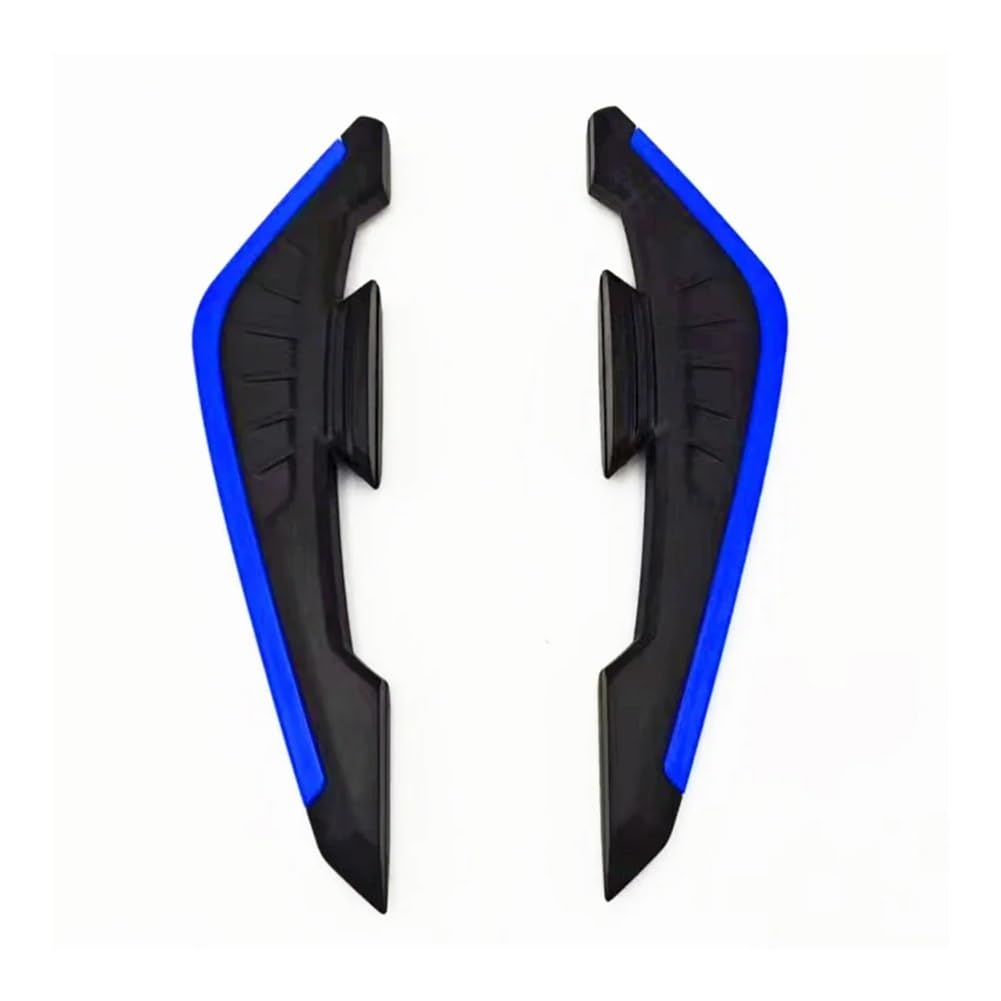 DUSHUO Spoiler Flügel 1 Paar Universal Motorrad Frontverkleidung Winglets Seitenspoiler Dynamischer Flügelaufkleber Motorrad Winglet Aerodynamisch(Blue) von DUSHUO