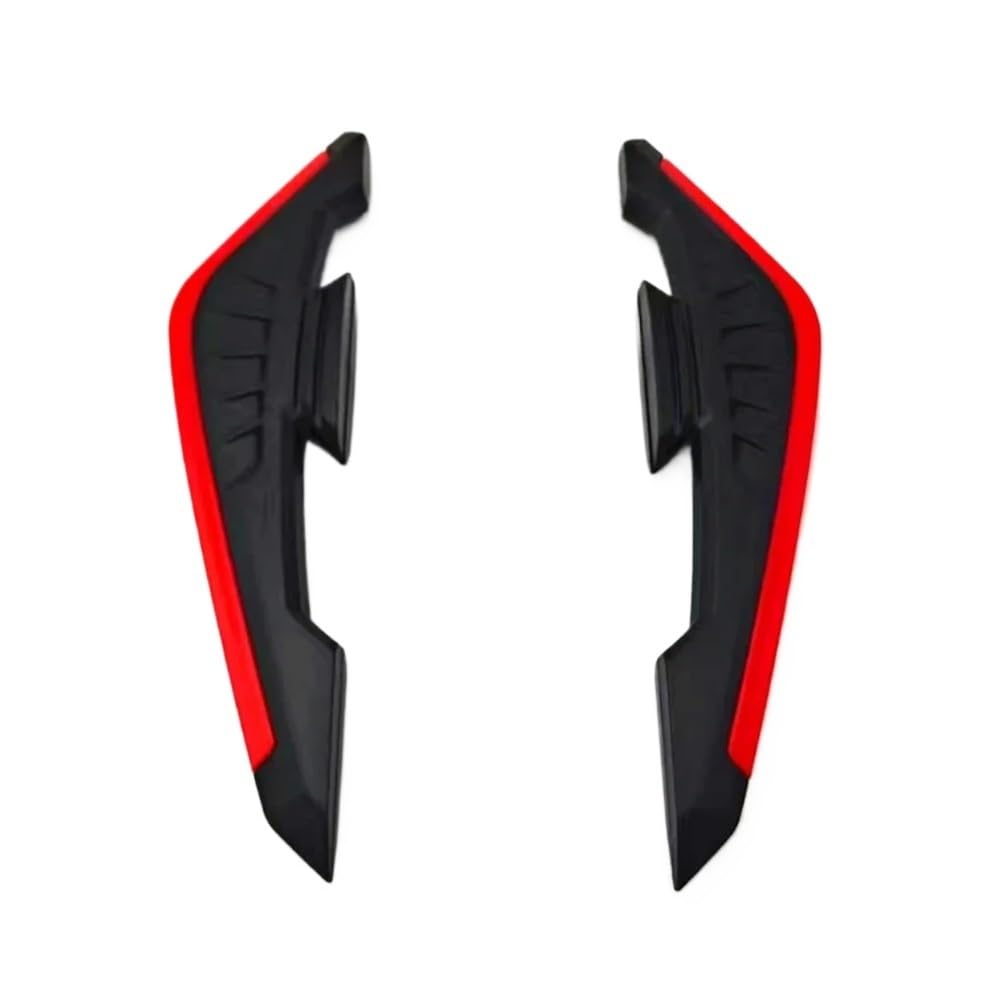 DUSHUO Spoiler Flügel 1 Paar Universal Motorrad Frontverkleidung Winglets Seitenspoiler Dynamischer Flügelaufkleber Motorrad Winglet Aerodynamisch(Red) von DUSHUO