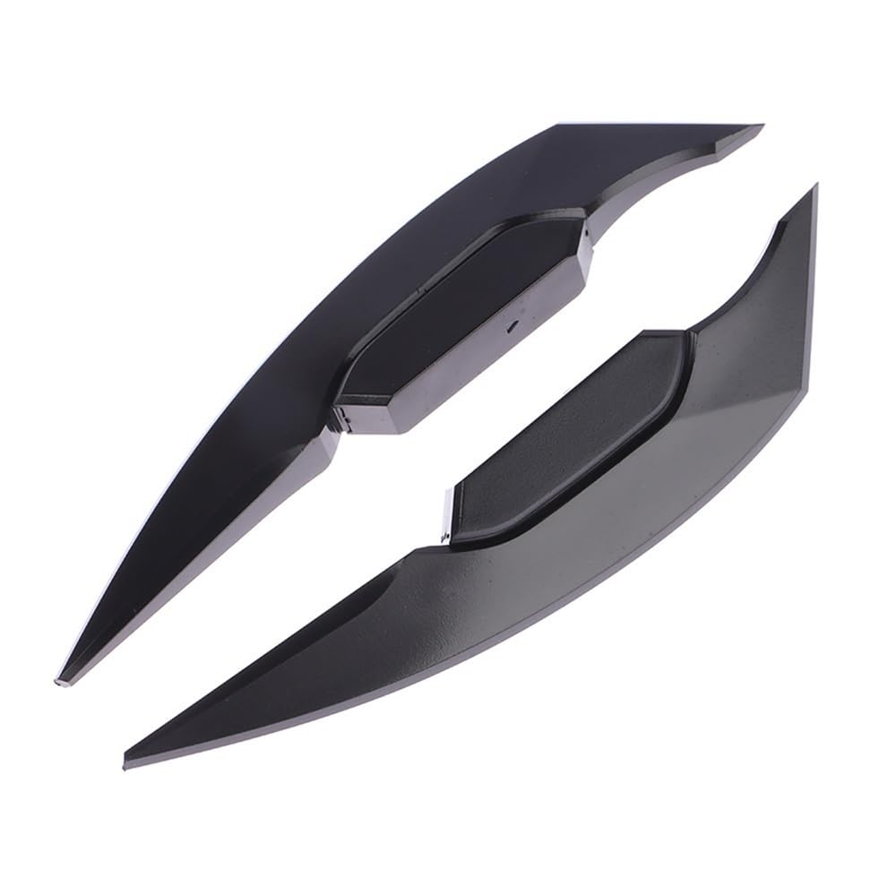 DUSHUO Spoiler Flügel 1 Paar Universal Motorrad Winglet Aerodynamischer Spoiler Dynamischer Flügel Dekoration Aufkleber Für Motorrad Roller(Black) von DUSHUO