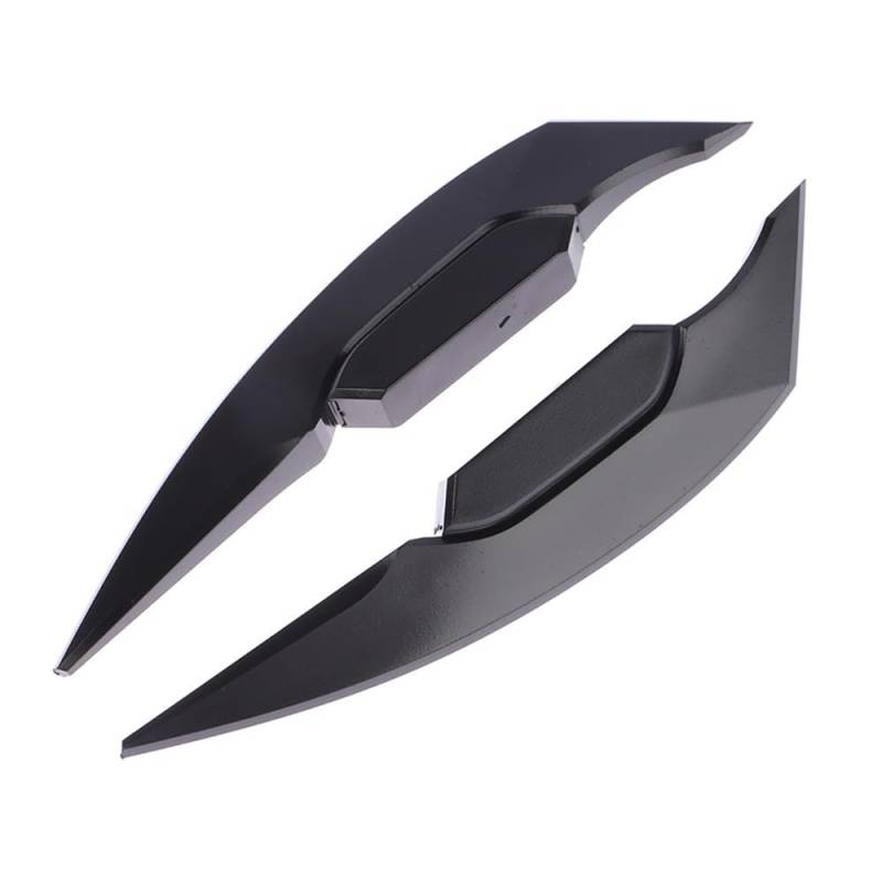 DUSHUO Spoiler Flügel 1 Paar Universal Motorrad Winglet Aerodynamischer Spoiler Dynamischer Flügel Dekoration Aufkleber Für Motorrad Roller(Black) von DUSHUO