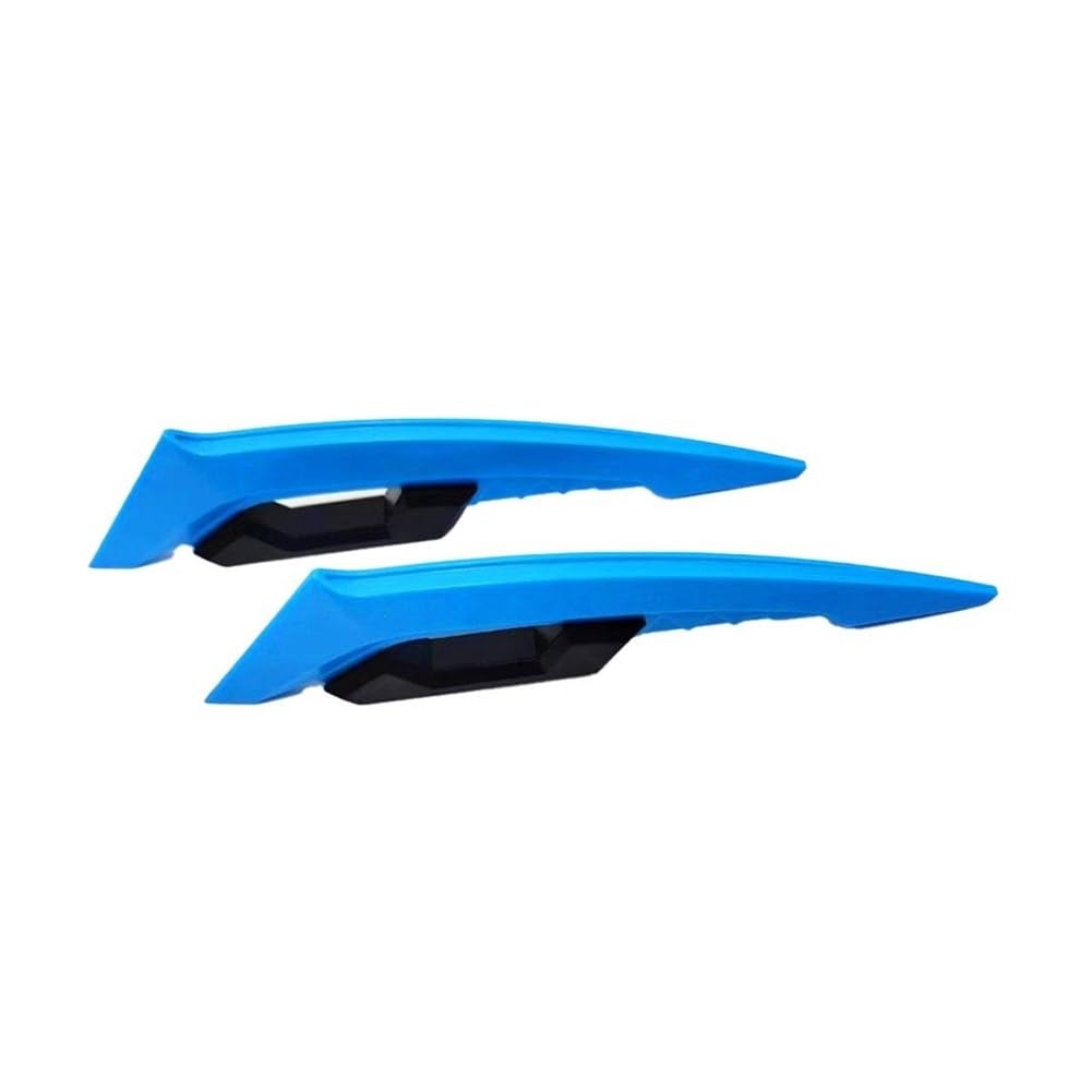 DUSHUO Spoiler Flügel 1 Paar Universal Motorrad Winglet Aerodynamischer Spoiler Dynamischer Flügel Dekoration Aufkleber Für Motorrad Roller(Blue 01) von DUSHUO