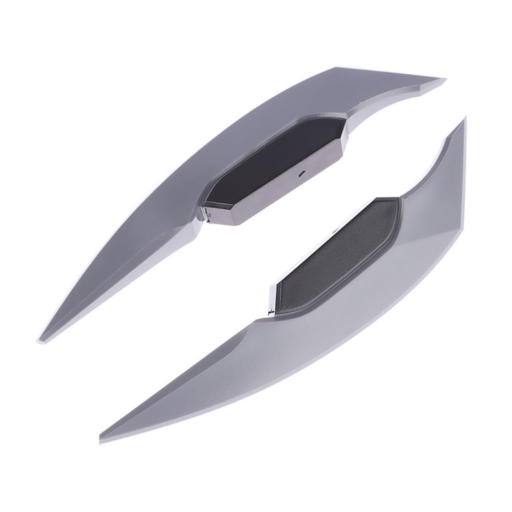 DUSHUO Spoiler Flügel 1 Paar Universal Motorrad Winglet Aerodynamischer Spoiler Dynamischer Flügel Dekoration Aufkleber Für Motorrad Roller(Gray) von DUSHUO