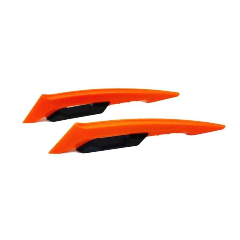DUSHUO Spoiler Flügel 1 Paar Universal Motorrad Winglet Aerodynamischer Spoiler Dynamischer Flügel Dekoration Aufkleber Für Motorrad Roller(Orange) von DUSHUO