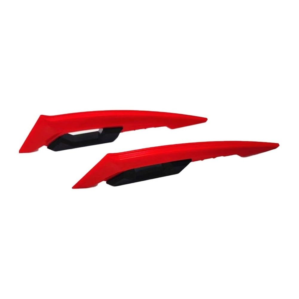 DUSHUO Spoiler Flügel 1 Paar Universal Motorrad Winglet Aerodynamischer Spoiler Dynamischer Flügel Dekoration Aufkleber Für Motorrad Roller(Red) von DUSHUO