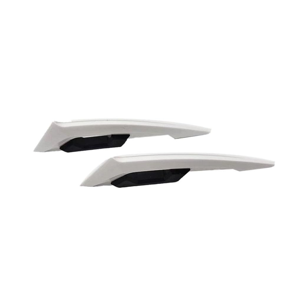 DUSHUO Spoiler Flügel 1 Paar Universal Motorrad Winglet Aerodynamischer Spoiler Dynamischer Flügel Dekoration Aufkleber Für Motorrad Roller(White) von DUSHUO