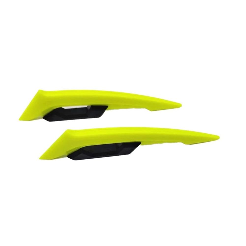 DUSHUO Spoiler Flügel 1 Paar Universal Motorrad Winglet Aerodynamischer Spoiler Dynamischer Flügel Dekoration Aufkleber Für Motorrad Roller(Yellow) von DUSHUO