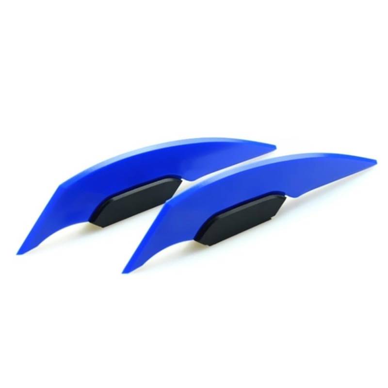 DUSHUO Spoiler Flügel 1 Paar Universal-Motorrad-Winglet Aerodynamischer Spoiler Dynamischer Flügel-Dekorationsaufkleber Für Motorrad, Roller(Blue) von DUSHUO