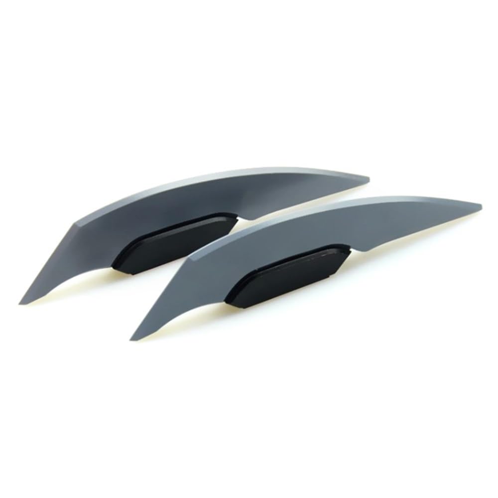 DUSHUO Spoiler Flügel 1 Paar Universal-Motorrad-Winglet Aerodynamischer Spoiler Dynamischer Flügel-Dekorationsaufkleber Für Motorrad, Roller(Gray) von DUSHUO
